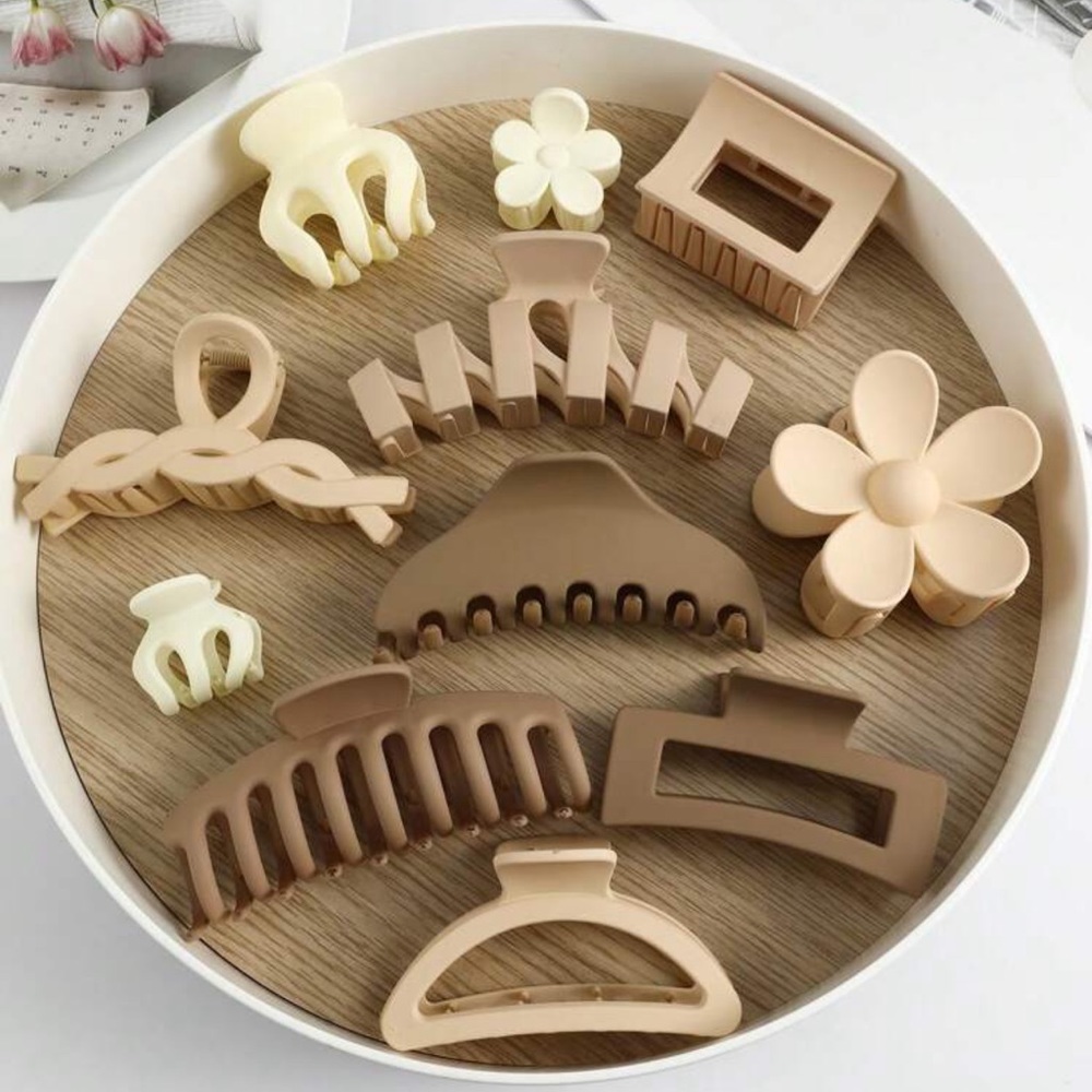 Brown Women's Hair Claw Clips